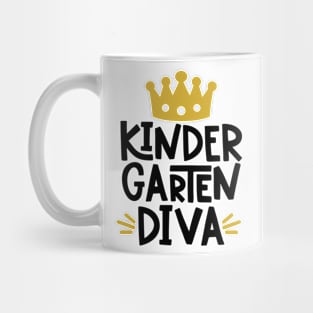 Kindergarten Diva Girls Cute Back to School Mug